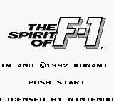 Spirit of F-1, The (Europe) Title Screen